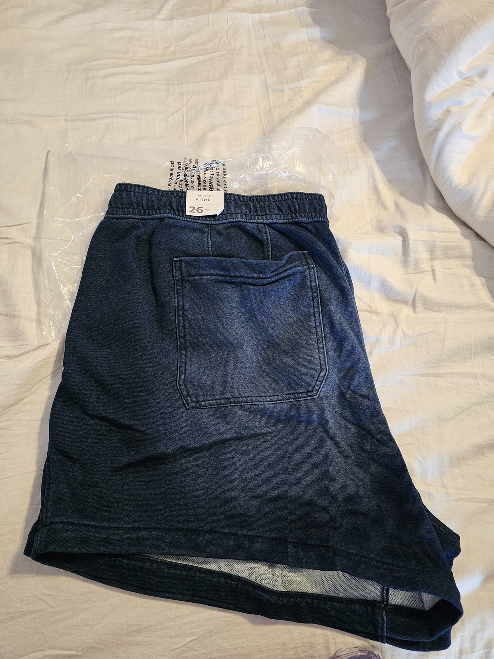 Lane Bryant Dark Navy Pull-On Knit Shorts with Elastic Waistband